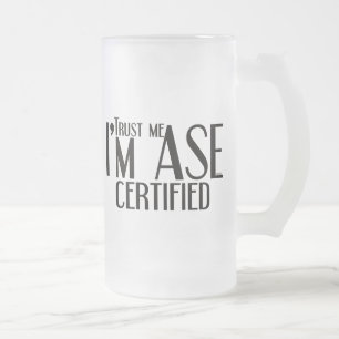 Taza De Cristal Esmerilado Confiar en mi Mecánico Automático Certificado ASE