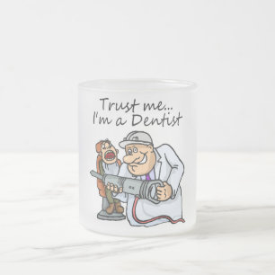 Taza De Cristal Esmerilado Confíeme en Im un dentista