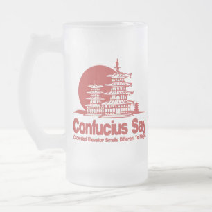 Taza De Cristal Esmerilado Confucio dice