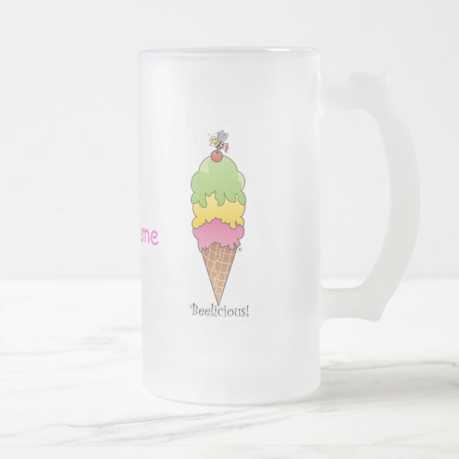 Taza De Cristal Esmerilado Cono de helado (Derecha)