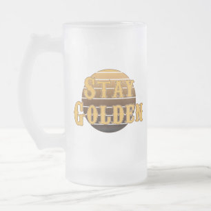 Taza De Cristal Esmerilado Conservar la cosecha dorada