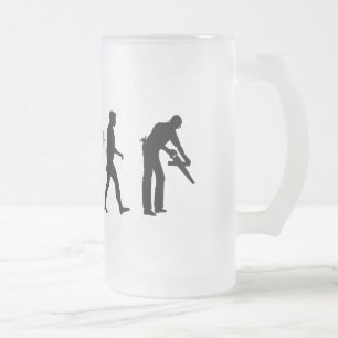 Taza De Cristal Esmerilado Constructor determinado del carpintero del