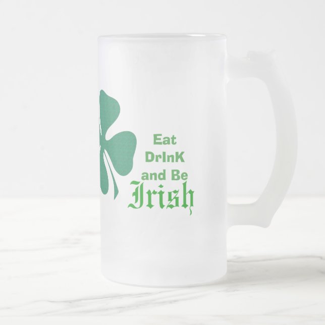 Taza De Cristal Esmerilado Consumición irlandesa (Derecha)