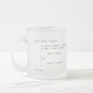 Taza De Cristal Esmerilado Consumición para el Powershell Scripter