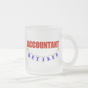 TAZA DE CRISTAL ESMERILADO CONTABLE JUBILADO