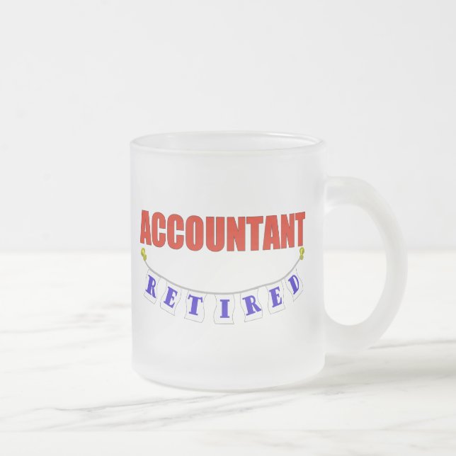 TAZA DE CRISTAL ESMERILADO CONTABLE JUBILADO (Derecha)