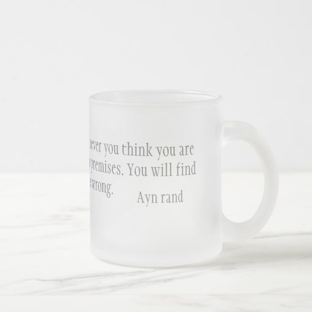 Taza De Cristal Esmerilado Contradicciones (Derecha)