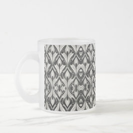 Taza De Cristal Esmerilado Contraste blanco y negro
