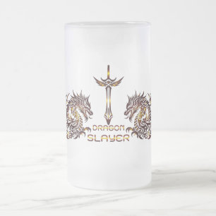 Taza De Cristal Esmerilado Copo de cerveza Dragon Slayer