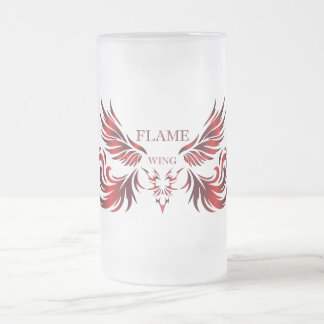 Taza De Cristal Esmerilado Copo de cerveza Flame Wing