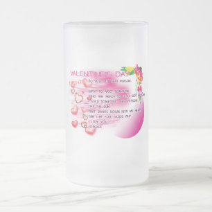 Taza De Cristal Esmerilado Copo de cerveza San Valentín 2026