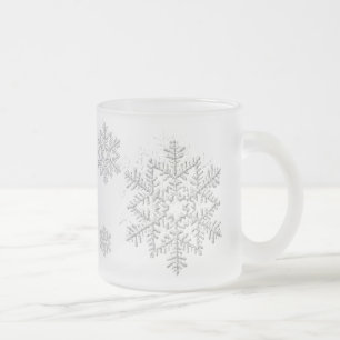TAZA DE CRISTAL ESMERILADO COPOS DE NIEVE