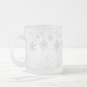 Taza De Cristal Esmerilado Copos de nieve colgantes