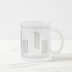 Taza De Cristal Esmerilado Copos de nieve de invierno