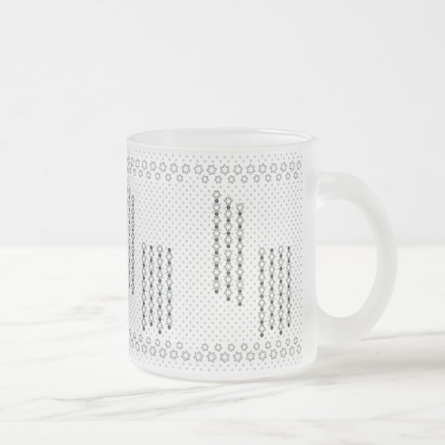 Taza De Cristal Esmerilado Copos de nieve de invierno (Derecha)