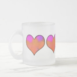 Taza De Cristal Esmerilado corazón