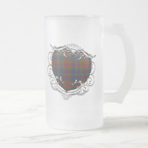 Taza De Cristal Esmerilado Corazón de Harvey Tartan