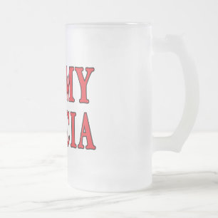 Taza De Cristal Esmerilado Corazón de mi Babcia