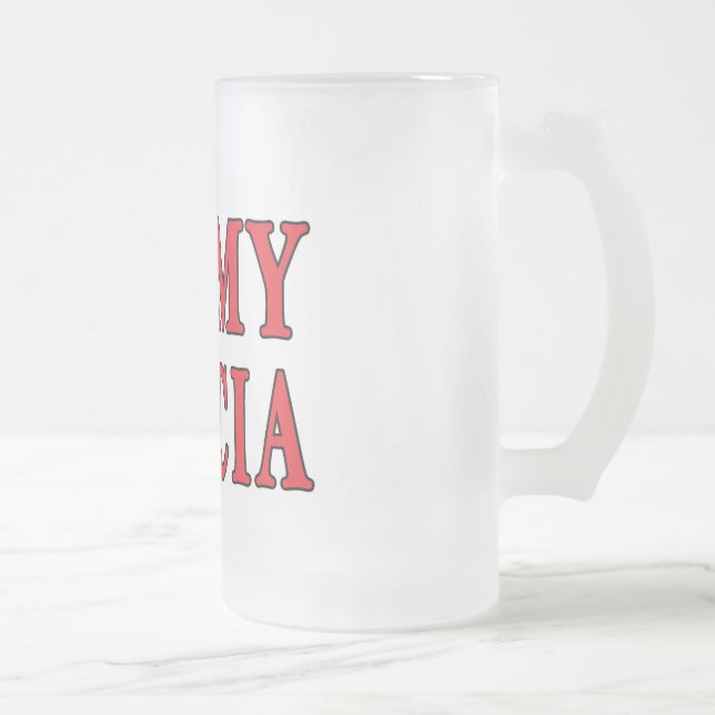 Taza De Cristal Esmerilado Corazón de mi Babcia (Derecha)