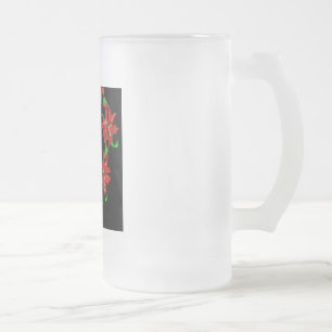 Taza De Cristal Esmerilado Corazón de navidades