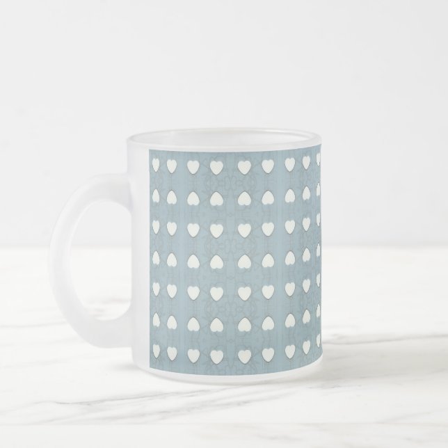 Taza De Cristal Esmerilado Corazones malvavisco (Izquierda)