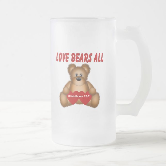 Taza De Cristal Esmerilado Corinthians Love Bears All (Derecha)