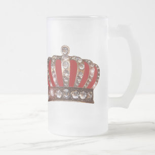 Taza De Cristal Esmerilado "Corona Real"