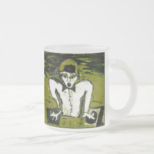 Taza De Cristal Esmerilado cortar dj dibujo graffiti