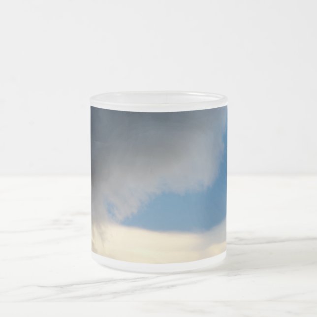 Taza De Cristal Esmerilado cortina de nubes (Centro)