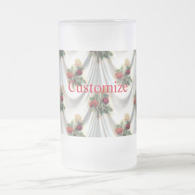 Taza De Cristal Esmerilado Cortina roja Thunder_Cove (Centro)
