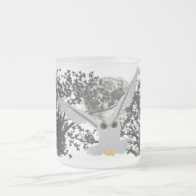 Taza De Cristal Esmerilado Coruja (Centro)