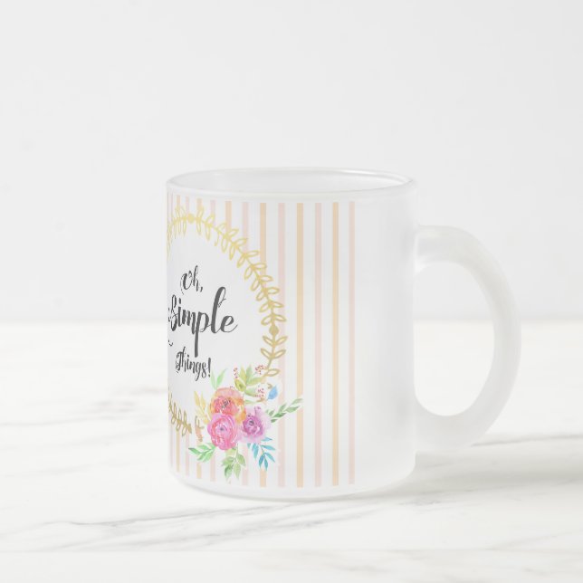 Taza De Cristal Esmerilado ¡Cosas Simples! (Derecha)