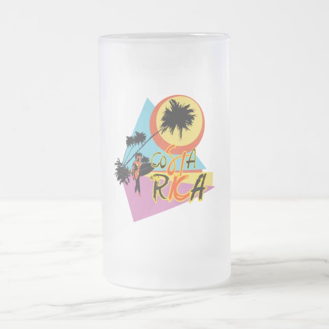 Taza De Cristal Esmerilado Costa Rica (Centro)