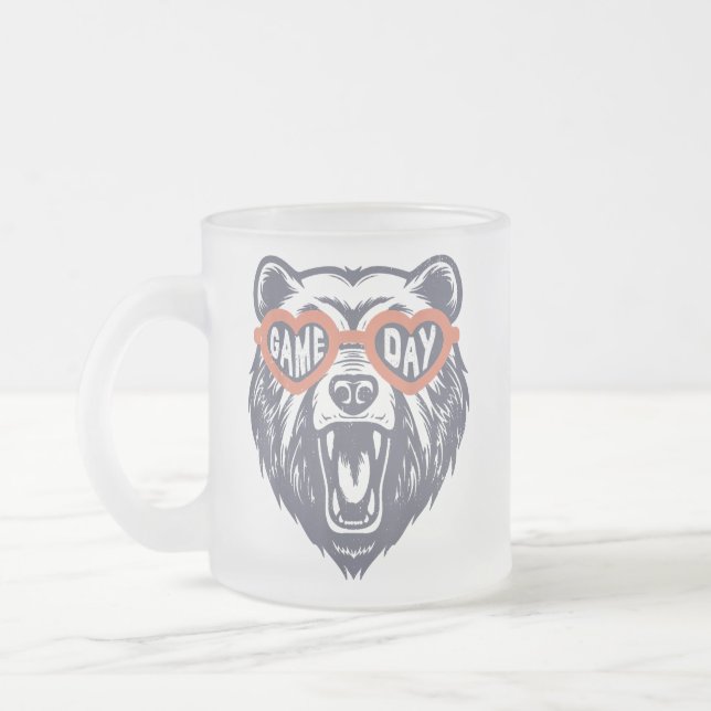 Taza De Cristal Esmerilado Coste del día de juego (Izquierda)