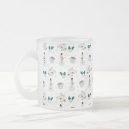 Taza De Cristal Esmerilado Cozy Winter Wonderland Frosty Mug