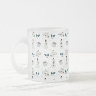 Taza De Cristal Esmerilado Cozy Winter Wonderland Frosty Mug