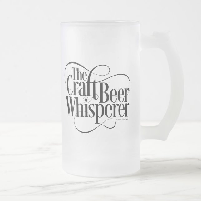 Taza De Cristal Esmerilado Craft Beer Whisperer Frost Glass Beer Mug (Derecha)