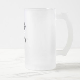 Taza De Cristal Esmerilado Cráneo de Houndstooth
