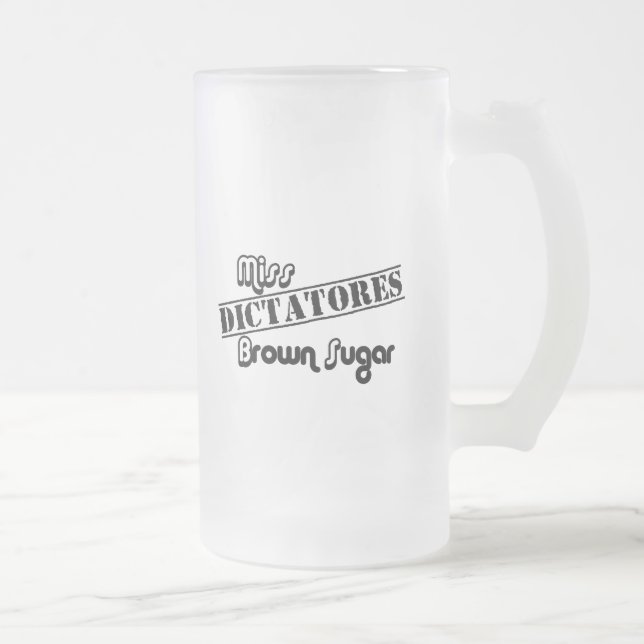 Taza De Cristal Esmerilado Cráneo del HT del azúcar Dictatores de Taza-Srta. (Derecha)