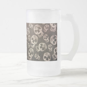 Taza De Cristal Esmerilado Cránulos felices