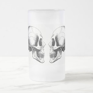 Taza De Cristal Esmerilado Cránulos Frosted 16 oz Cebolla de vidrio escarpado