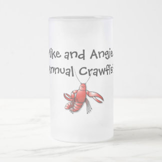 Taza De Cristal Esmerilado Crawfish Boil Mug
