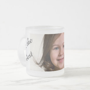 Taza De Cristal Esmerilado Crea tu propia foto infantil personalizada