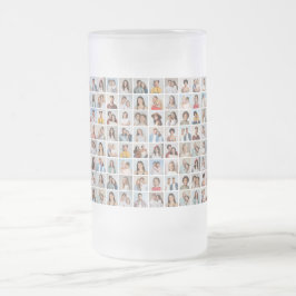 Taza De Cristal Esmerilado Crea tu propio collage de 96 fotos