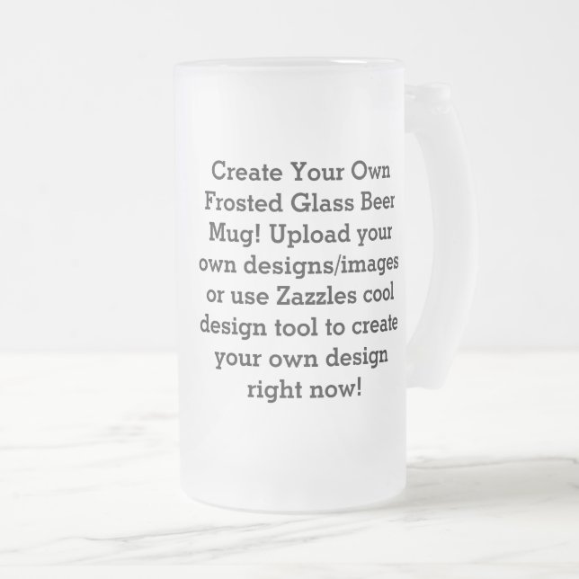 Taza De Cristal Esmerilado Crea tu propio Personalizado de cerveza de vidrio  (Anverso derecho)