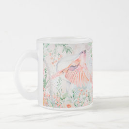 Taza De Cristal Esmerilado Crea tus propias aves y flores románticas de prima