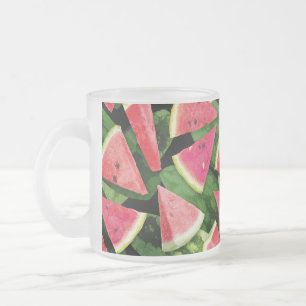 Taza De Cristal Esmerilado Creación de patrón de sandía 5