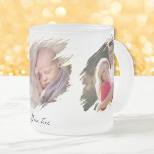 Taza De Cristal Esmerilado Crear fotos Personalizados y texto bebidas frías c