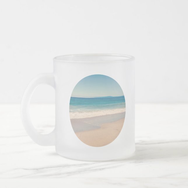 Taza De Cristal Esmerilado Crear su propia foto de 2 círculos (Izquierda)