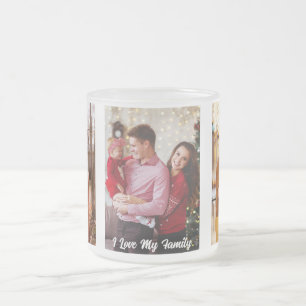 Taza De Cristal Esmerilado Crear su propia foto familiar de Personalizados